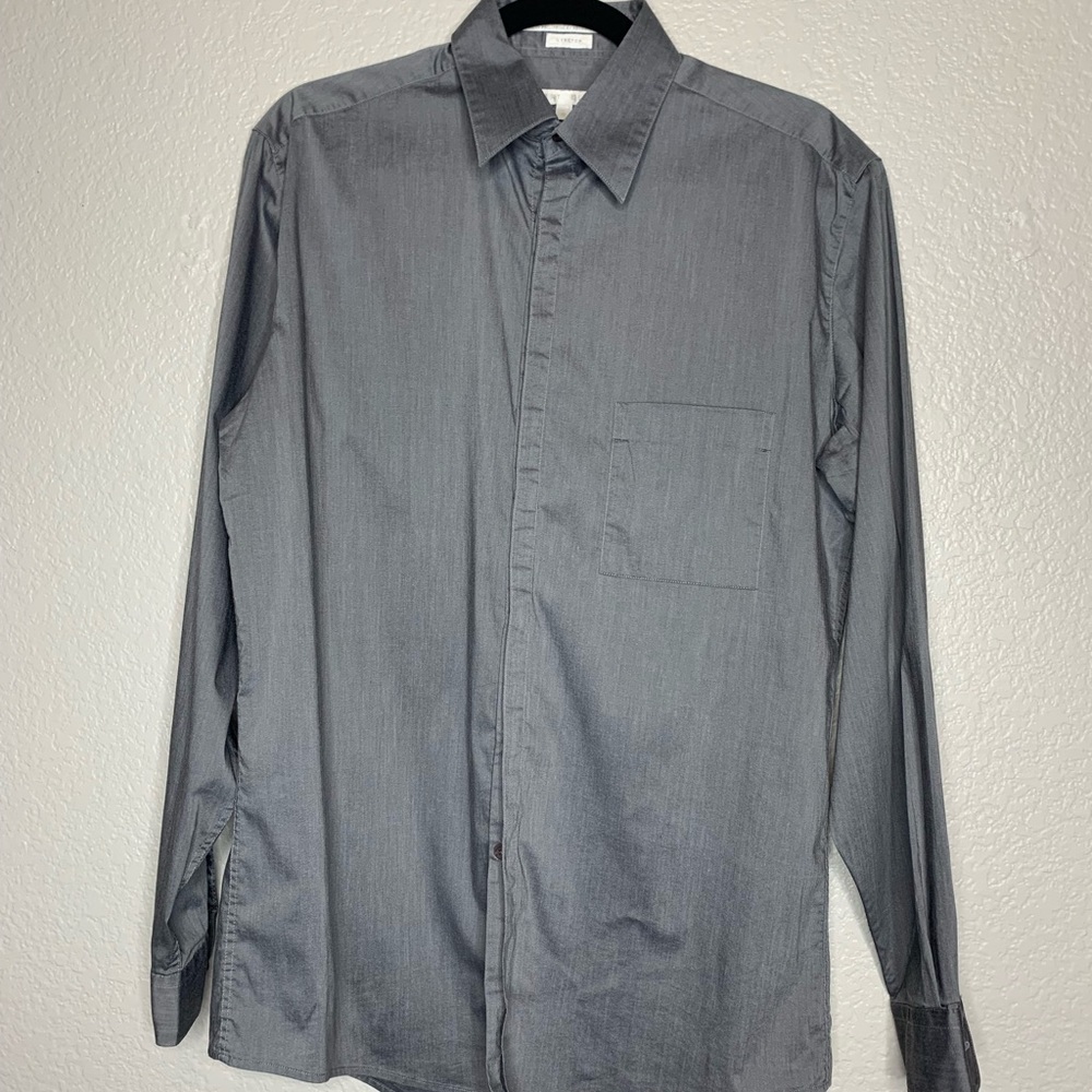 Perry Ellis Gray Button Down Shirt